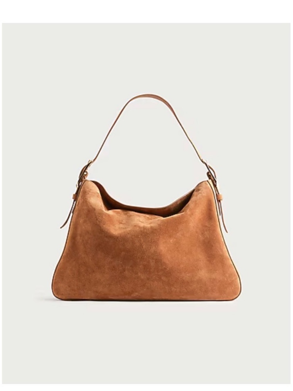 New J. Crew Berkeley Bag in Brown Suede